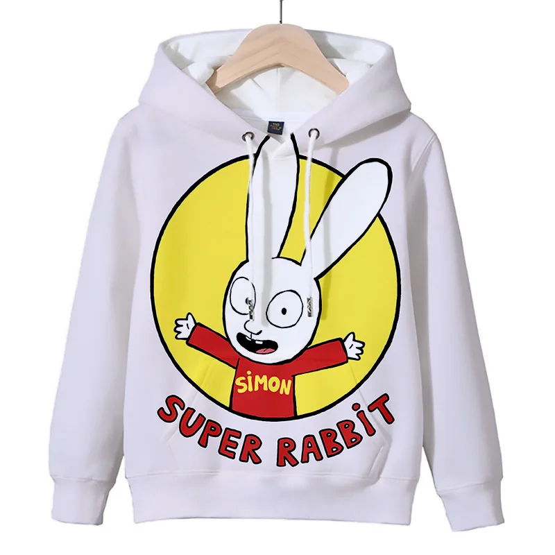 Simon Super Rabbit Casual Hoodies Fashionable Couple Sportswear Anime Pattern Clothes Hooded Teen Hip Hop Hoodie School Pullover