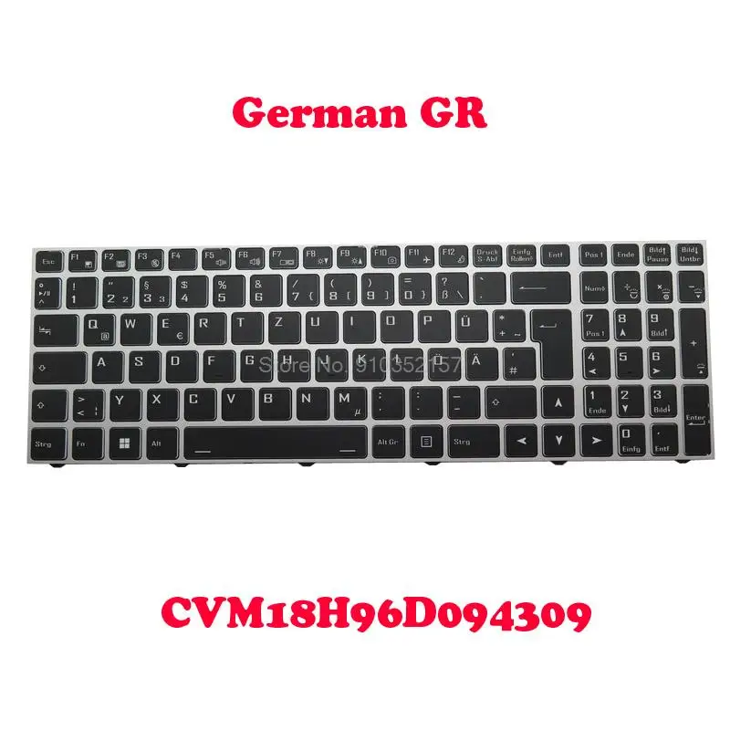 

No Backlit Keyboard For CLEVO N15Z3 PB70 PB71 PB50 PB51 CVM18H96D094309 6-80-N1510-07A-1 CVM18H96TQ94309 6-80-N1510-25A-1 Silver