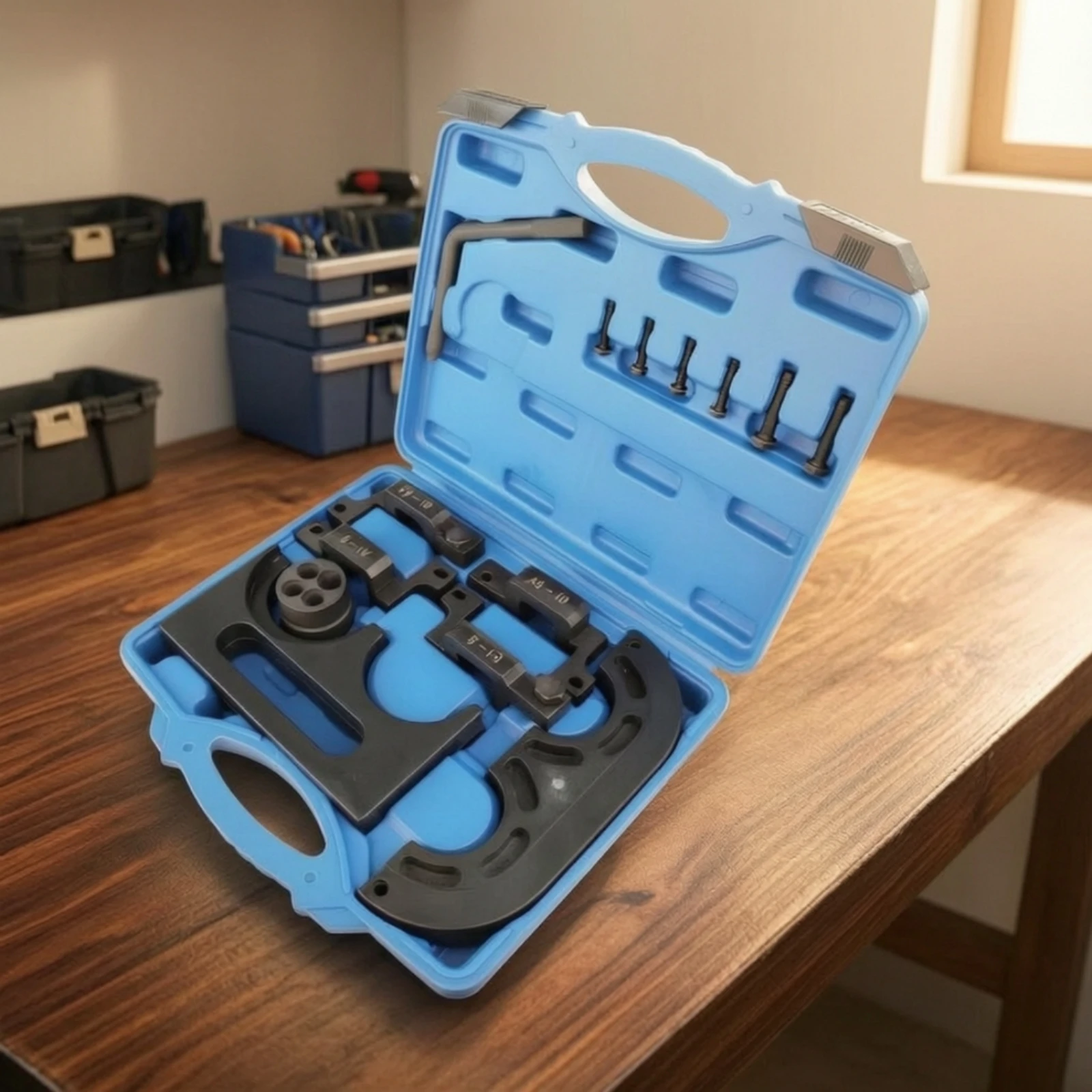 Engine Timing Tool Kit with Case Heavy-Duty Engine Timing Tool Kit Portable Molded for Mechanics, Workshop, Garage