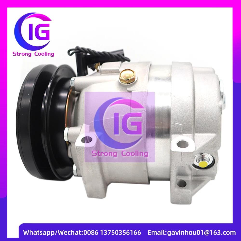 1PC AC Condition Compressor for Hyundai Wheel Loader Excavator R250LC-7A Case FA01DS100235CM 11Q690040 11Q690041 11Q6-90041