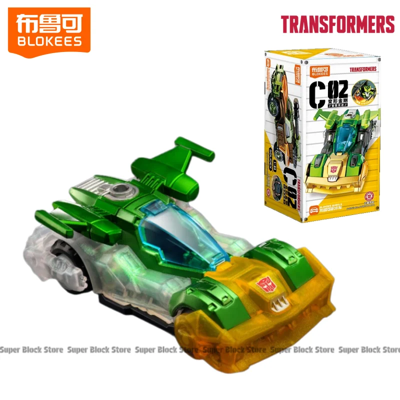 Op voorraad Blokees Transformers Car C02-serie: Roadbuster Pipes Thunder Speed ​​Assembly Model Ornamenten Collectie Cadeau