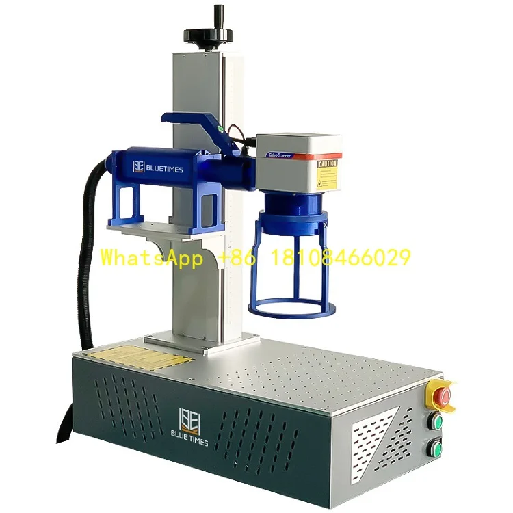 Bluetimes 20W 30W 50W 100W Fiber Portable Handheld Laser Marking Machine for Metal Tyre Resin