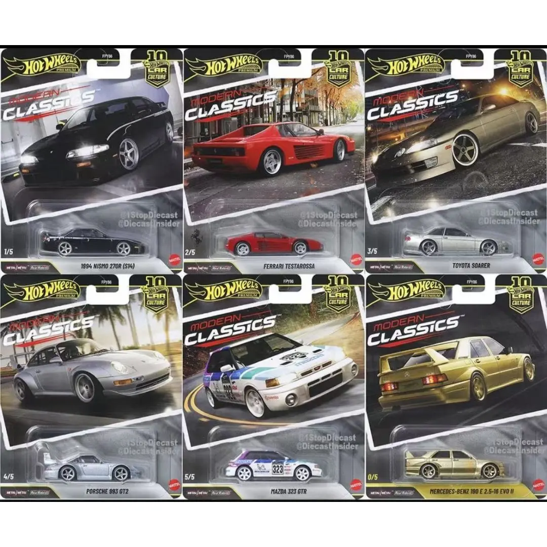 

Предзаказ 2026 Mattel Hot Wheels Premium 1/64 Car Culture Modern Classics Mix 4S Metal Rubber Hotwheels 1:64 Металлическая модель автомобиля Diecast