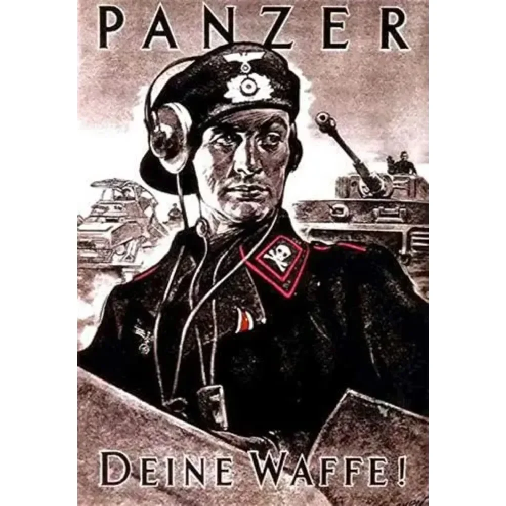 1C German WWII Panzer Metal Wall Sculpture|