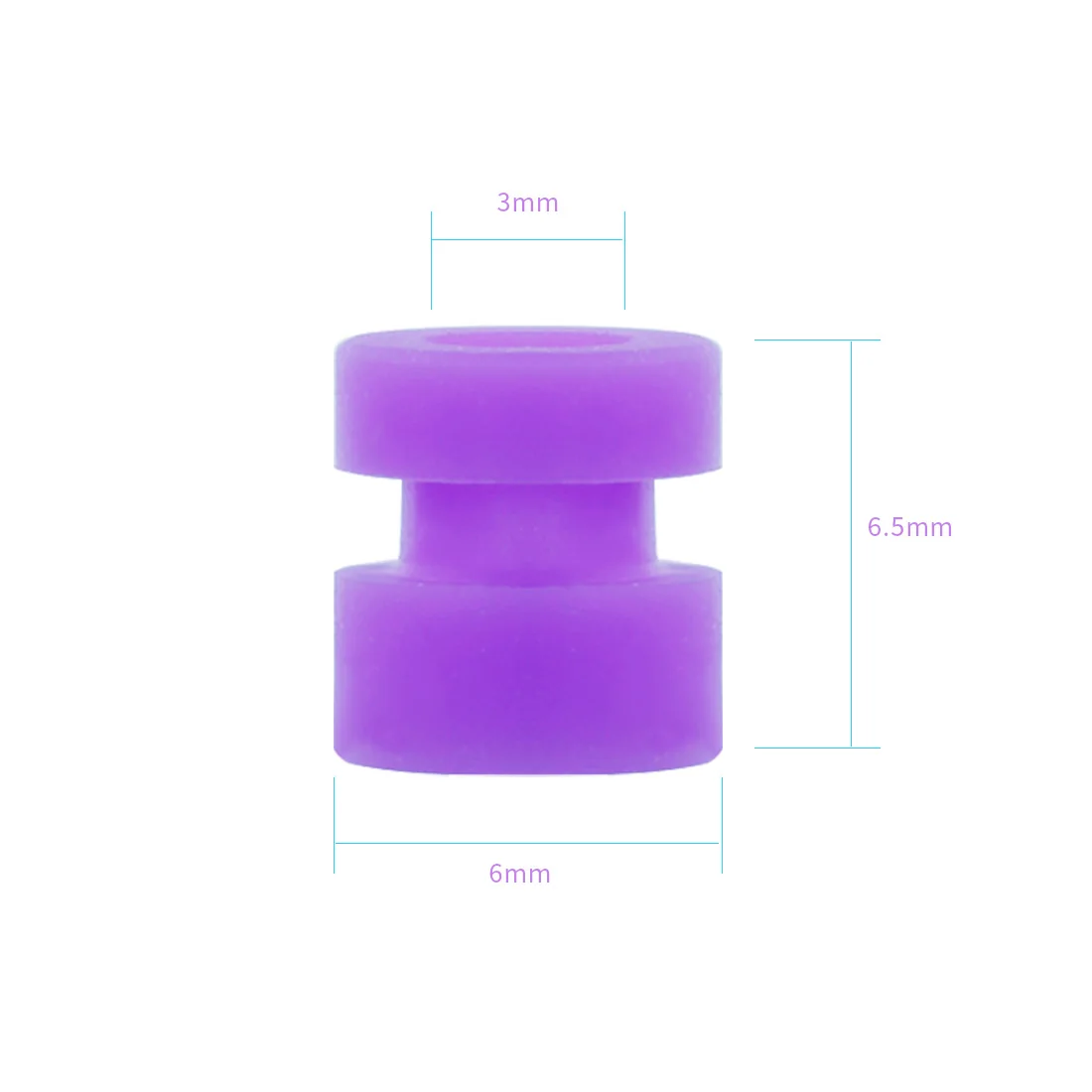 10 Stück M3*6,5MM M2*6 M2 Anti-Vibrations-Unterlegscheiben Gummi-Dämpfungskugeln für Flugsteuerungen RC-Drohnen-Zubehör Schwarze Farbe Optional – Detail 9