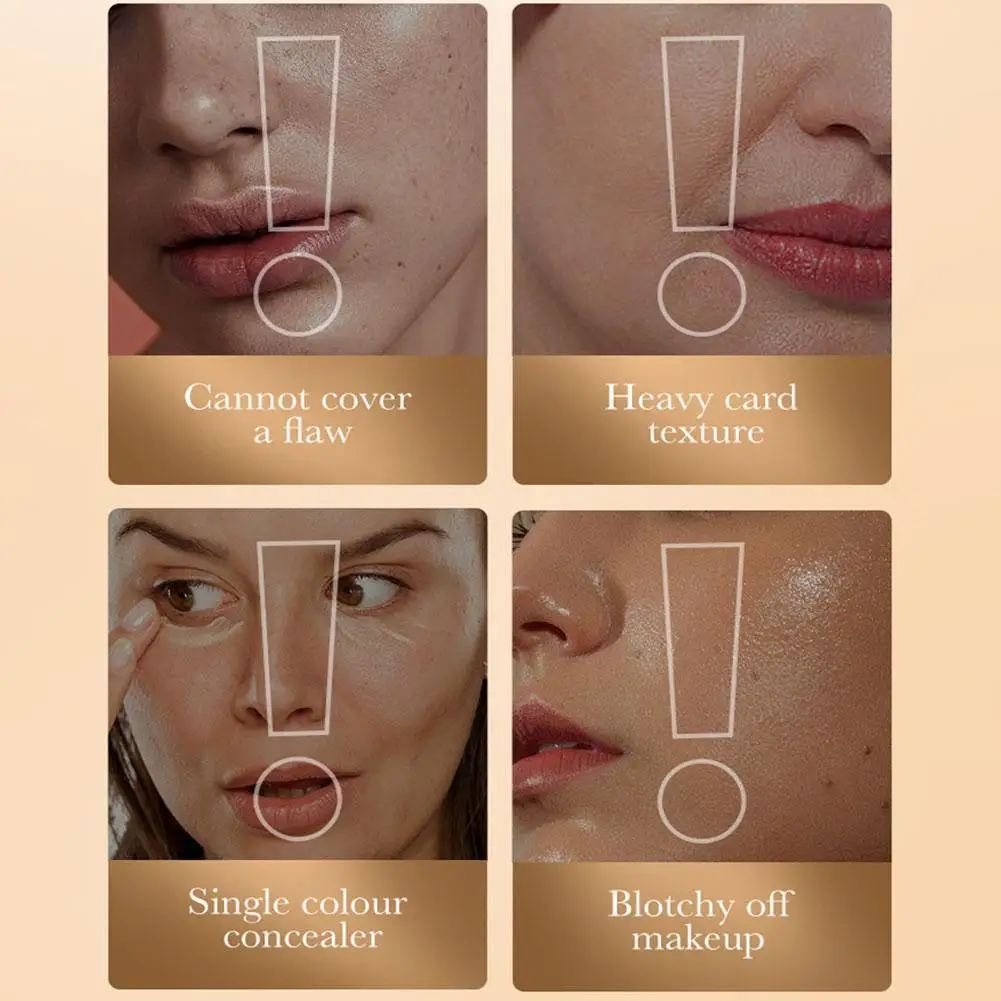 Hidratante Círculos Completos Cosméticos, Maquiagem Cobertura de Creme, Paleta Spot, Corretivo Escuro, Contorno, AC O5K8, 3 Cores