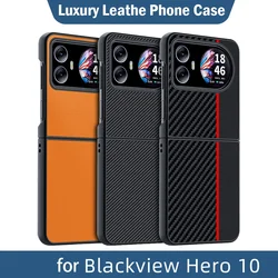 Funda per Blackview Hero 10 custodia in fibra di lusso PU-Leather Cover antiurto per Black view Hero 10 Capa