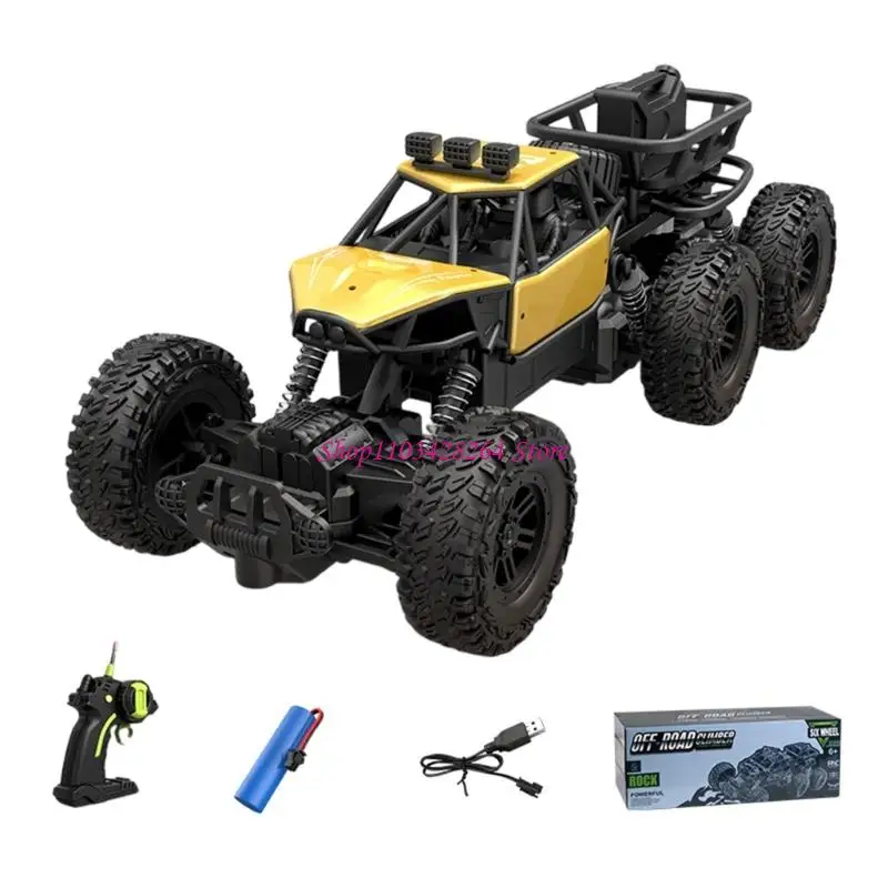 Pack Of 1 Alloy Six Wheel Remote Control Toy Vehicle Featuring Spring Suspension System For Stable Handling On Uneven Terrains