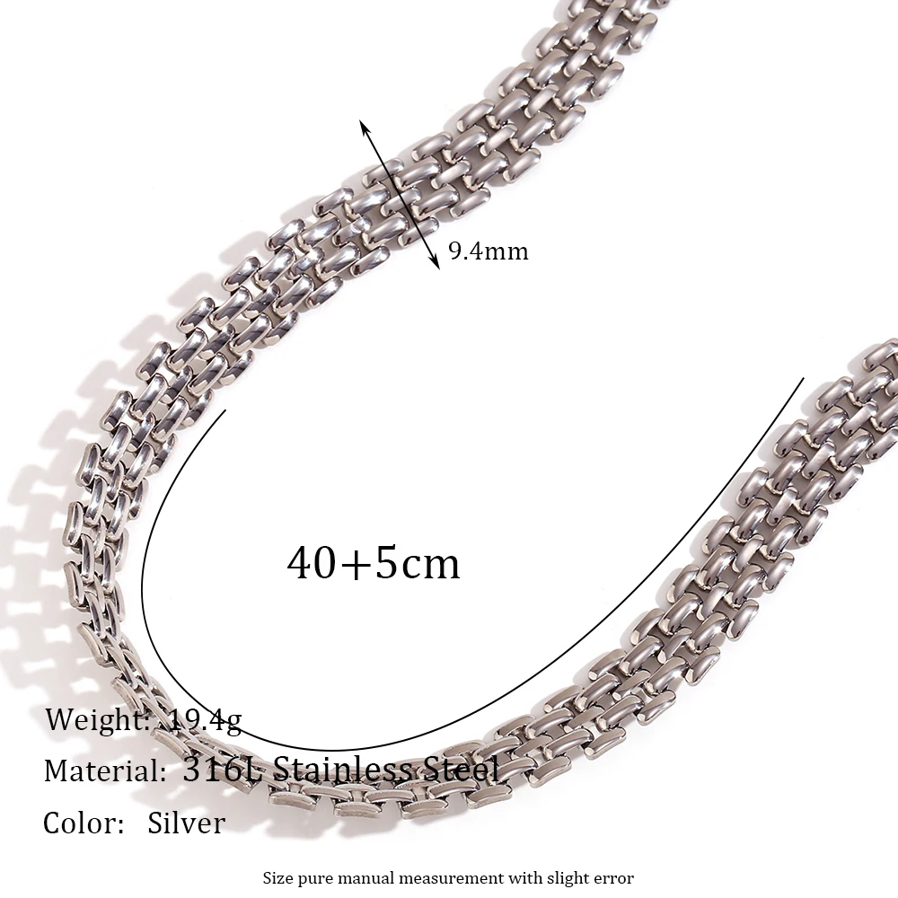 E.B.belle Neues Uhrenarmband, Kettenarmband, Halskette, 18 Karat vergoldeter Schmuck, 316L-Edelstahl-Armband für Damen-Accessoires – Detail 3
