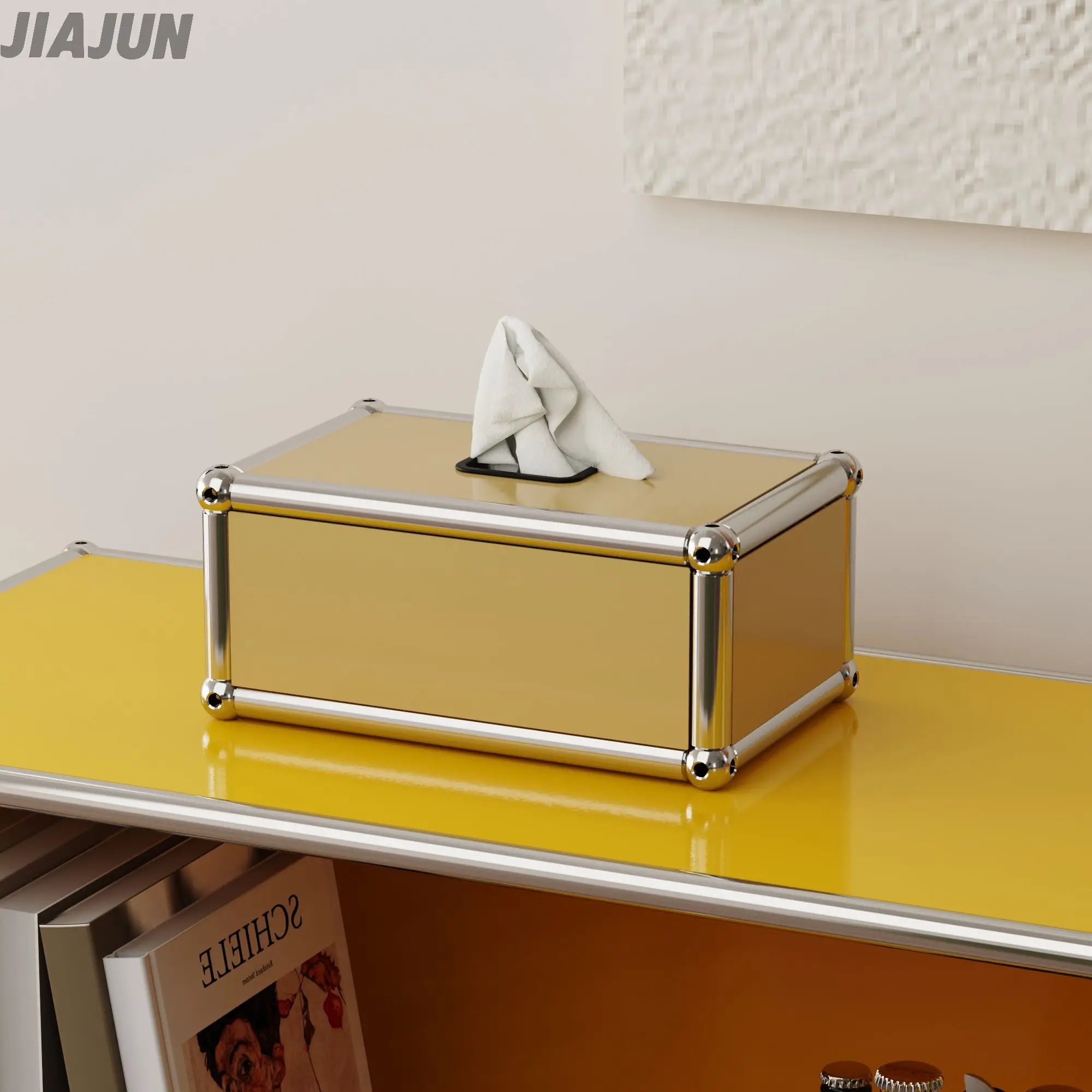 

Hot-Selling Stainless Steel Tissue Box Available in Multiple Colors for Desktop Decoration Eco-Friendly Odorless for living room