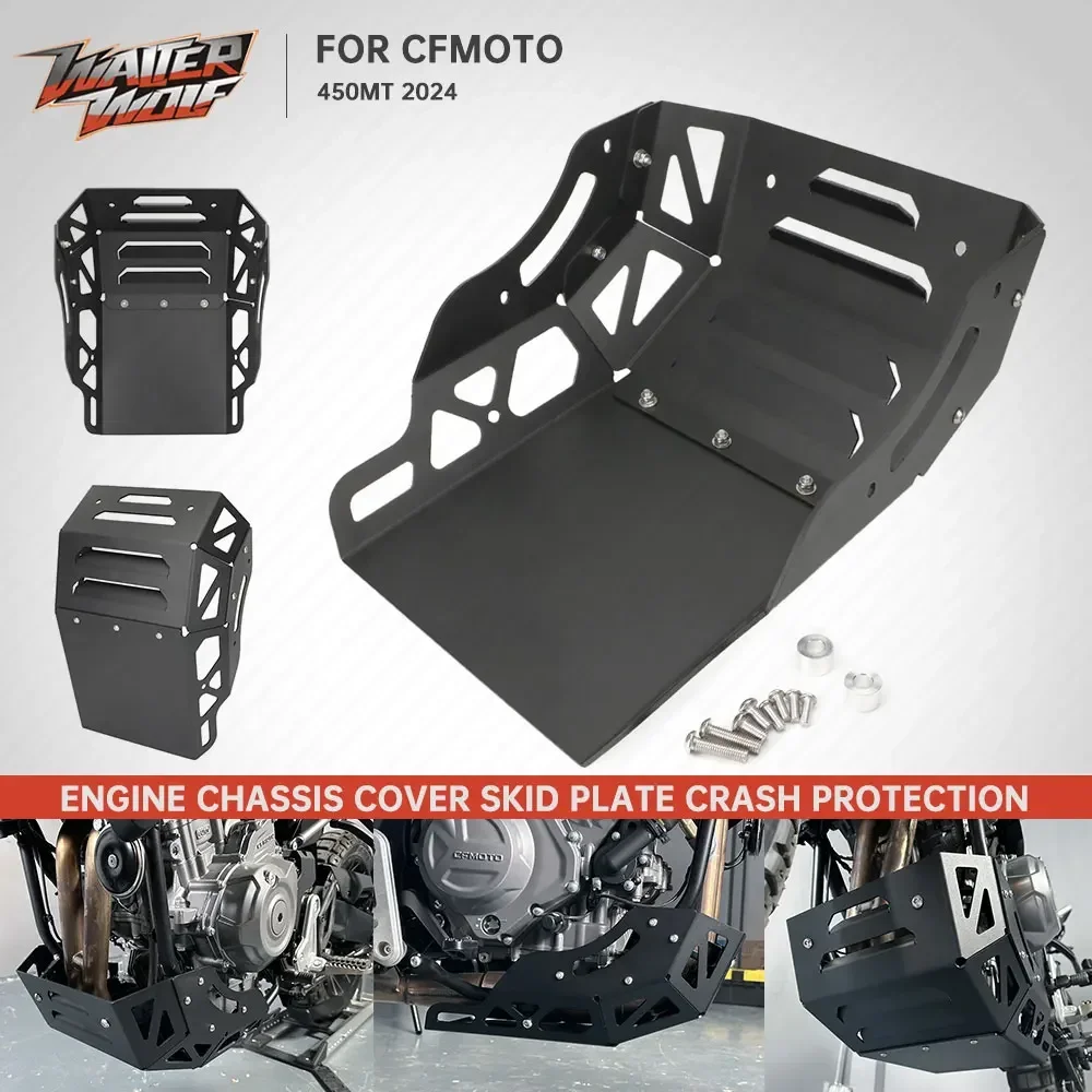 Motorcycle Engine Skid Plate Protection For CFMOTO 450MT MT450 IBEX450 2024-2025 Engine Guard Chassis Cover Belly Pan Protective