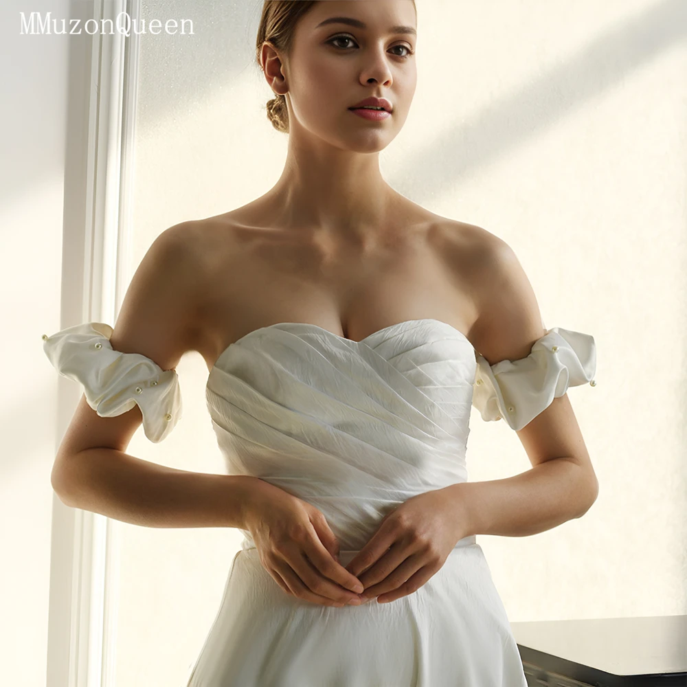 Topqueen luvas de noiva cetim flor bud luvas de casamento pulso longo creme branco feminino luvas meninas única festa acessórios mm40