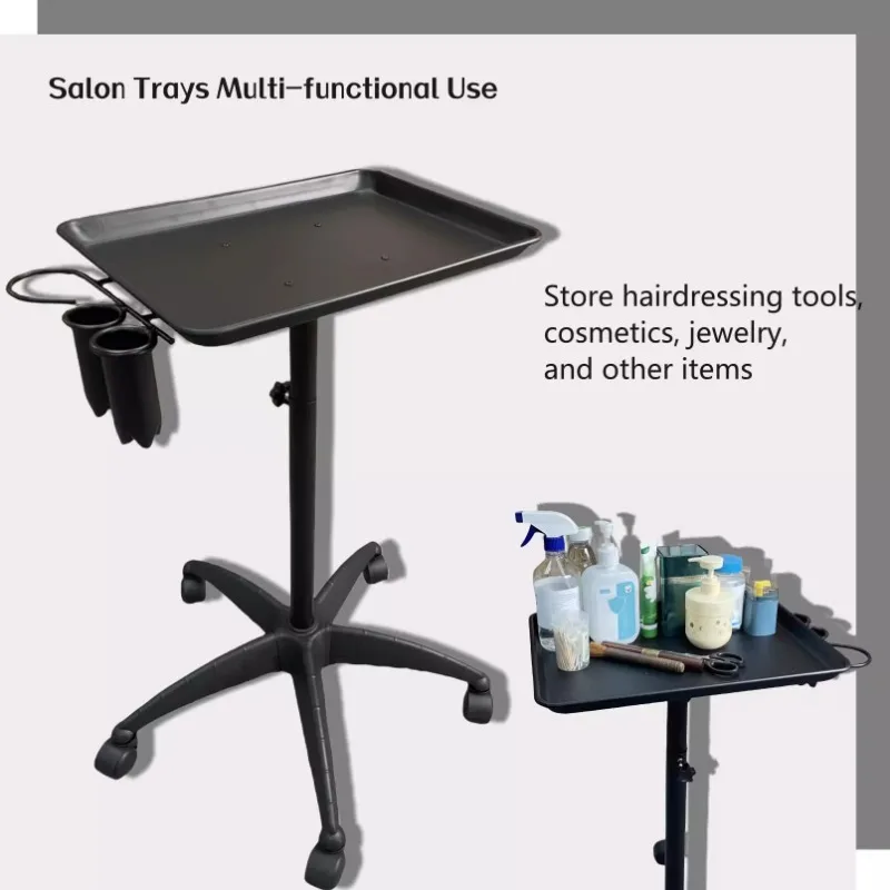 

Barbershop Movable Salon Trolley Nordic Adjustable Storage Tool Tray Salon Trolley Beauty Salon Furniture Kosmetik Wagen FYST