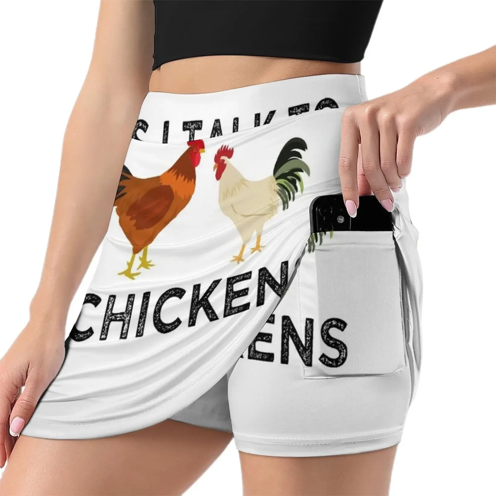 Yes I Talk To Chickens Mini Skirt women clothing 2024 new arrivals night club women korean fashion chic and elegant woman skirt