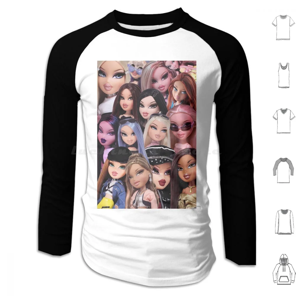 Dollease Collage Hoodie cotton Long Sleeve Bratz Doll Toy Fashion Makeup