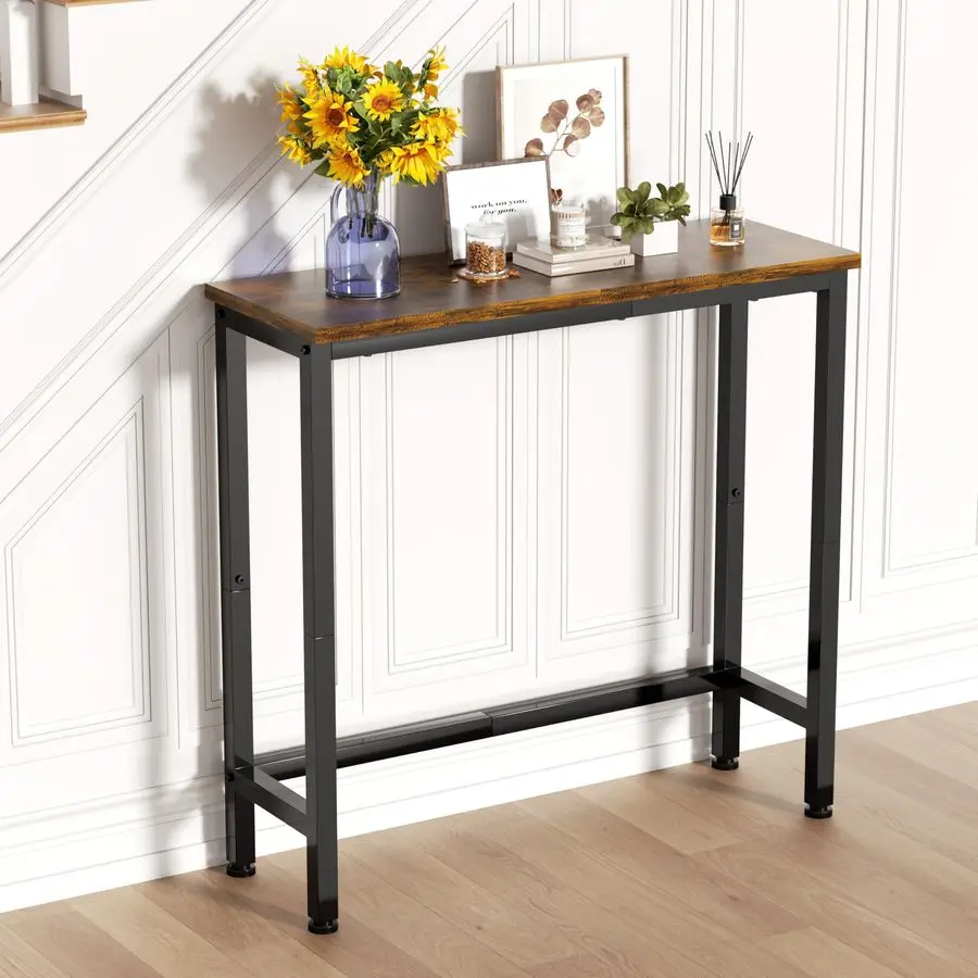 

29.5 Narrow Console Table, Small Entryway Table, Thin Hallway Table Skinny Sofa Side Display Table for Entrance, Bedroom, Living