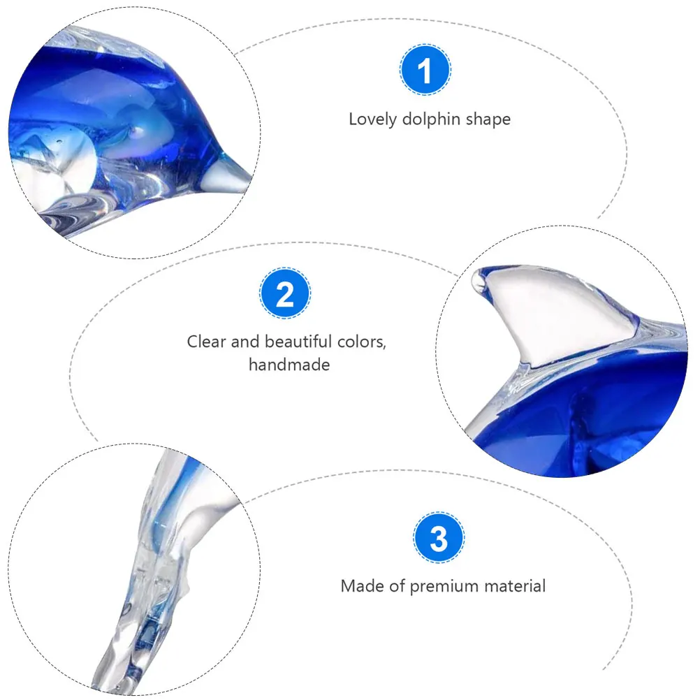 

Elegant Colored-Glaze Dolphin Ornament Unique Desktop Art Decor Small Dolphin Statue Ocean Animals Decoration Gift