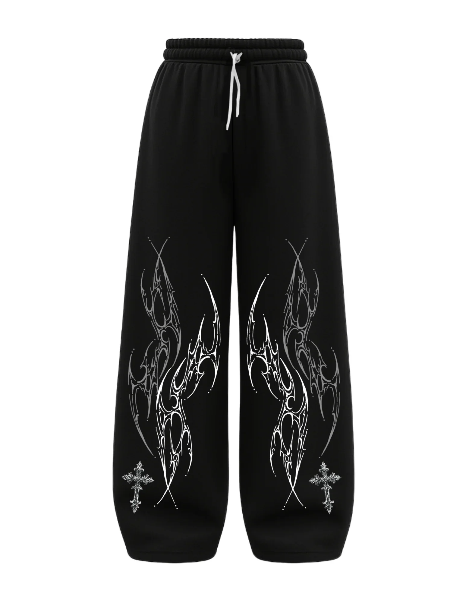 European Style Dark Gothic Style Men's High-quality Pants, New Loose Oversized Sports Running and Fitness Technology Bottoms