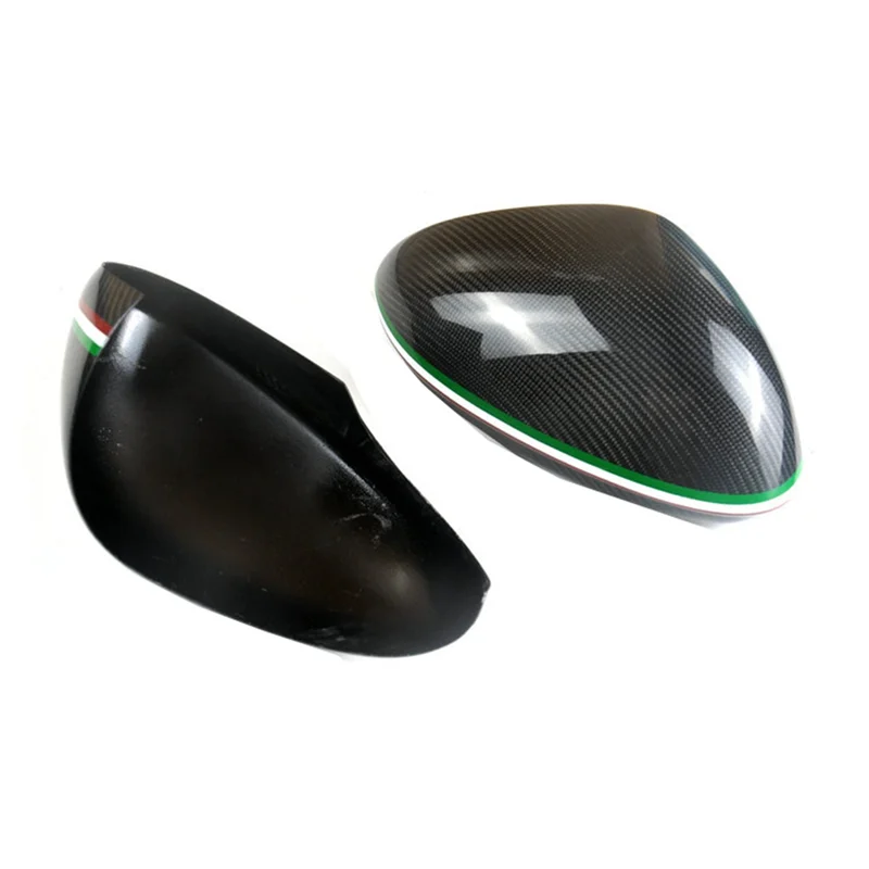 

L37A-Car Side Rearview Mirror Housing Cap Carbon Fiber Rearview Mirror Cover For Alfa Romeo Stelvio 2017 2018 2019 2020