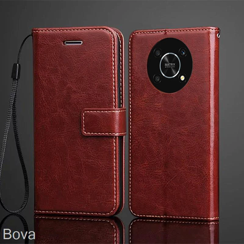 

Case For Huawei Honor X9 5G Card Holder Cover Case Pu Leather Flip Cover Honor X9 5G Retro Wallet Case Business Capa Fundas