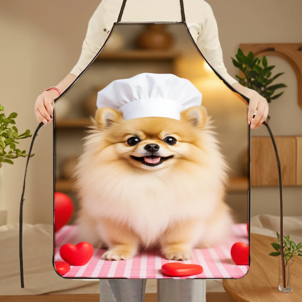 Home Cooking For Dogs - Милый фартук повара с изображением померанского