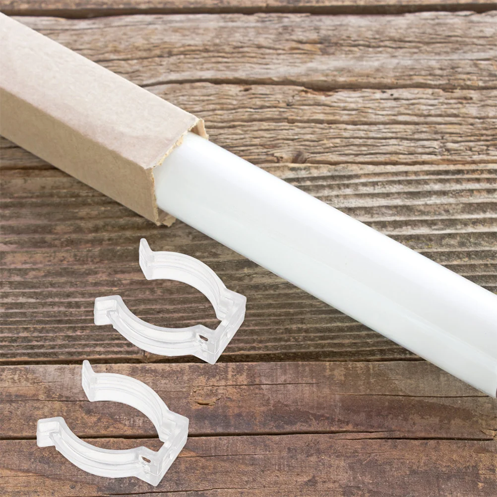 

10pcs Lamp Tube Clips Milky White Round Fixing Clamps For Fluorescent Led Tubes Plastic Holder For Home Office Mall