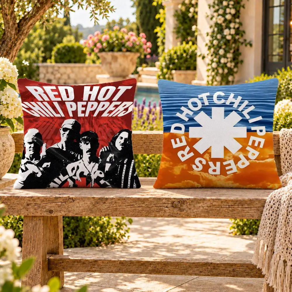 Band Funk Red Hot Chili Peppers Cushion Cover Soft Plush Throw Pillow Cover Washable Sofa Bed Patio Chair Home Decor