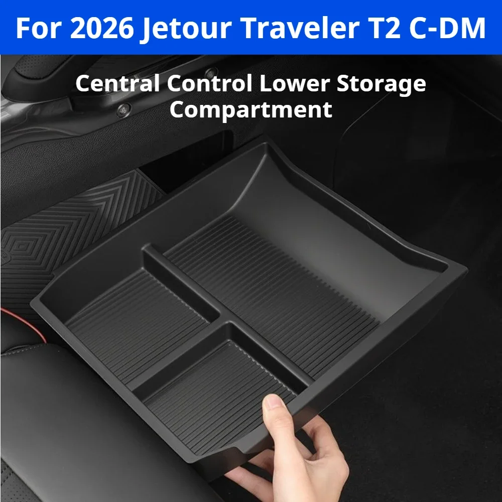 For Jetour Traveler T2 C-DM Lower Center Console Armrest Storage Box Divider Organizer For 5/7 Seater Interior Mod Accessories