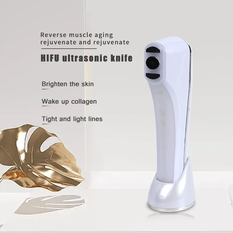 Mini HIFU Machine Warmed Up Protable Women Face lifting anti-wrinkles RF EMS Beauty Device Facial Machine Neck Chin Eyes Care