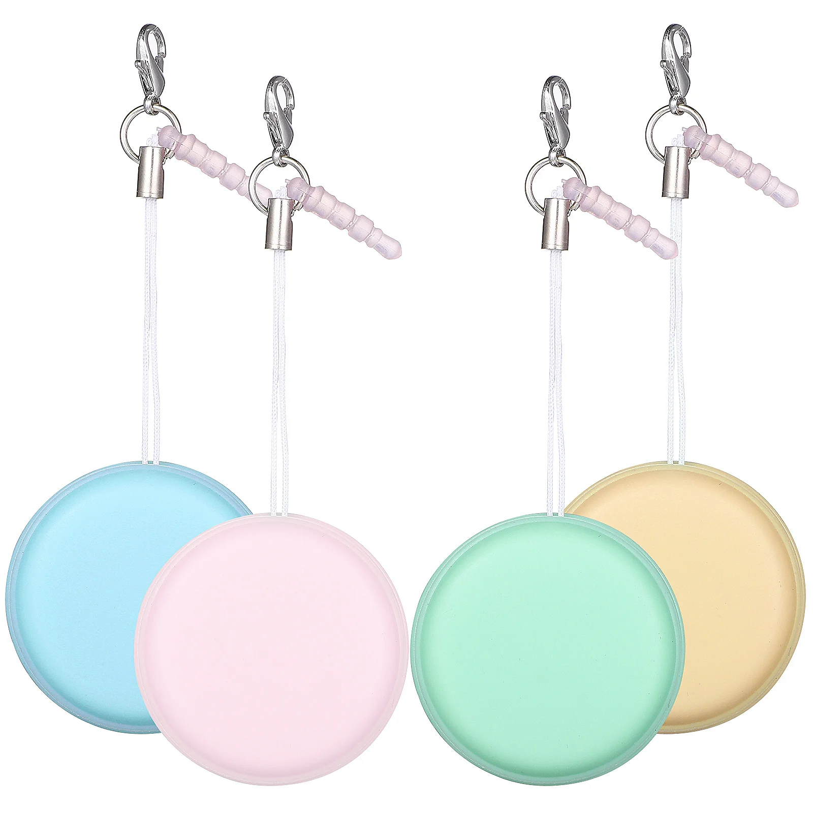 

4Pcs Colorful Screen Cleaning Pads Macaron Style for Mobile Devices Smudge Fingerprints Oil Removal Bag Charm Accessory