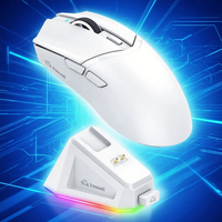 Free Wolf X2 Gaming Mouse - Tri-Mode (2.4G/BT/Wired), PAW3395 Sensor, Lightweight 58g, Customizable RGB, Esports Ready