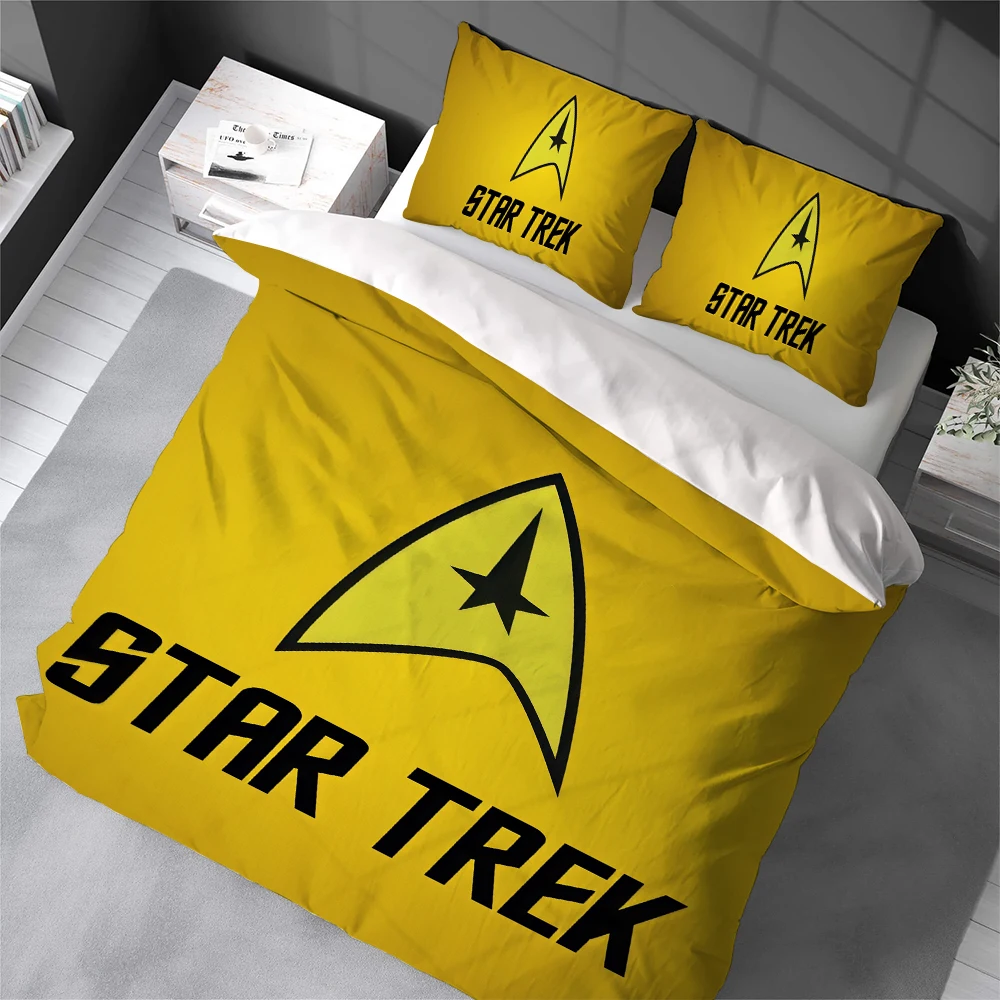 S-Star T-Trek Duvet Cover Set Home Style Bedding Soft Laundry Cotton Bed 3 Piece Set Student Dormitory Gift