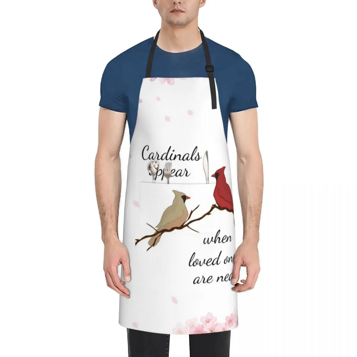 

Cardinals appear when loved ones are near Apron Cleaning Products For Home Women Kitchen waiter Smock for hairdressing Apron