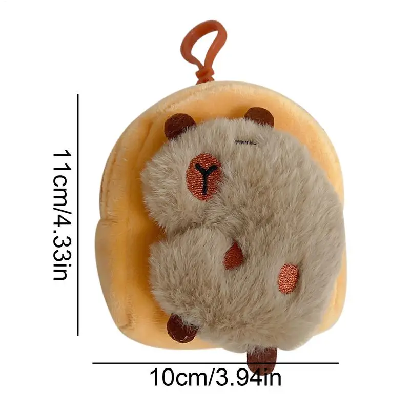 カピバラぬいぐるみキーホルダーポーチバッグ、コード収納、小さな財布、かわいい、面白いペンダント、誕生日、子供の日