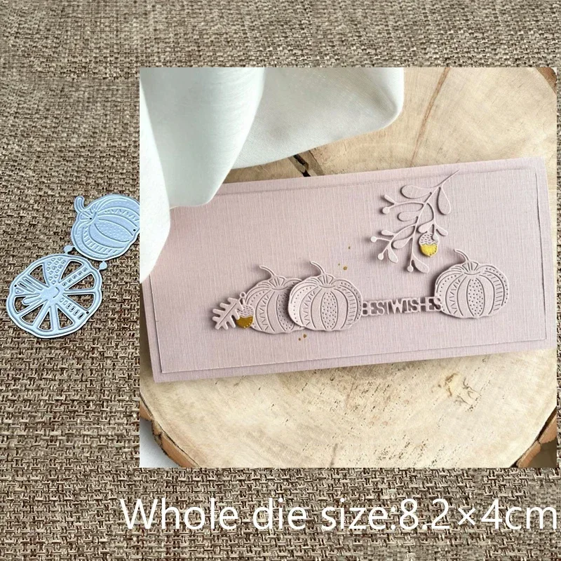 

Новые дизайнерские металлические трафареты для вырезания, 2 шт., для декора в виде тыквы, для скрапбукинга, вырезания из бумаги, для альбомов, открыток, тиснения