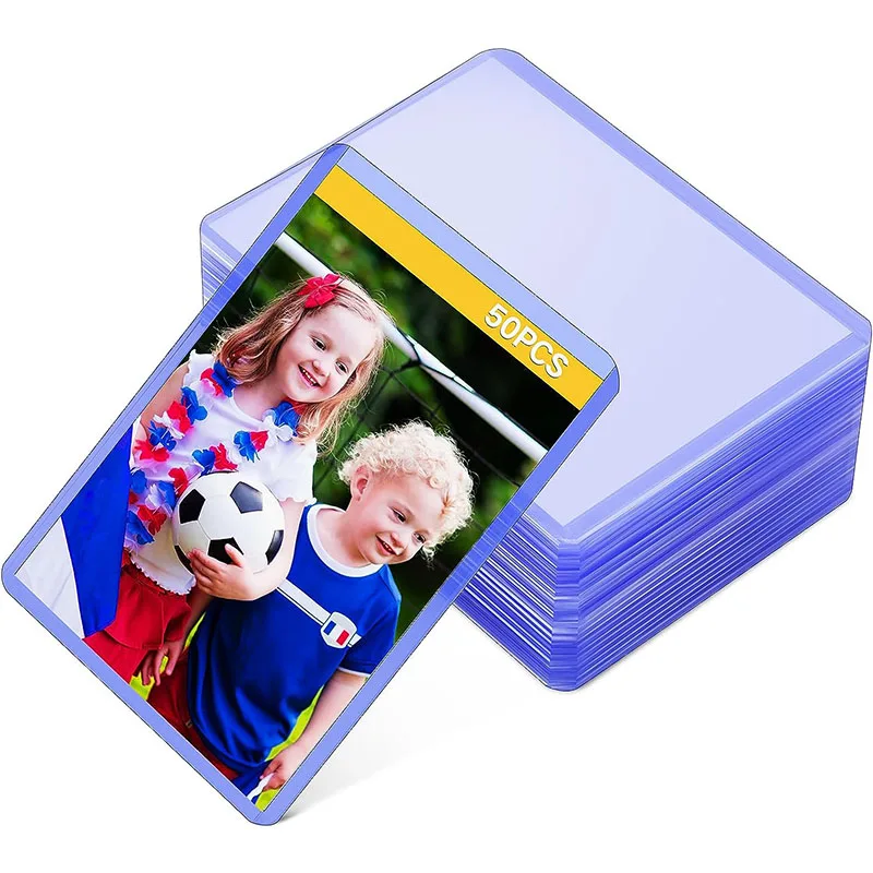 25-100pcs Game Card Sleeves Holder PVC Cards TopLoaders Hard Plastic Toy Top Loaders For Protectors Storage Gift Trading