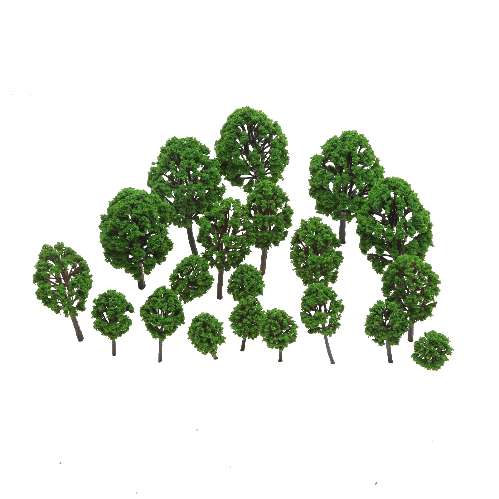 20pcs 6/8/10/12cm Green Model Tree Artificial Plant Railway Park Diorama Scenery Architecture Railroad Scenery Decoration Crafts