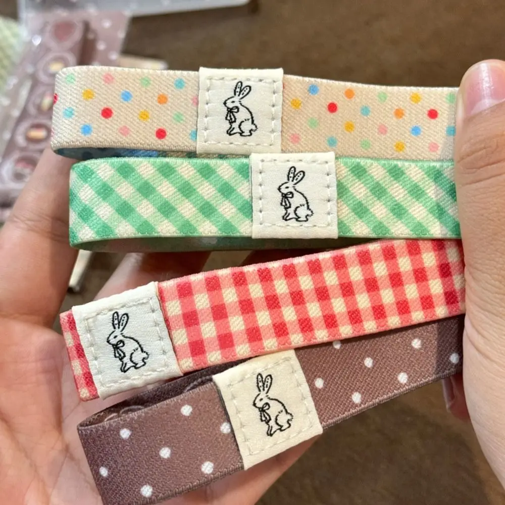 Picture 4: Practical Notebook Elastic Band Checkered Minimalist Double-Sided Strap Keeps Flat Polka Dot Elastic Strap for A6/M5/A7 Journals