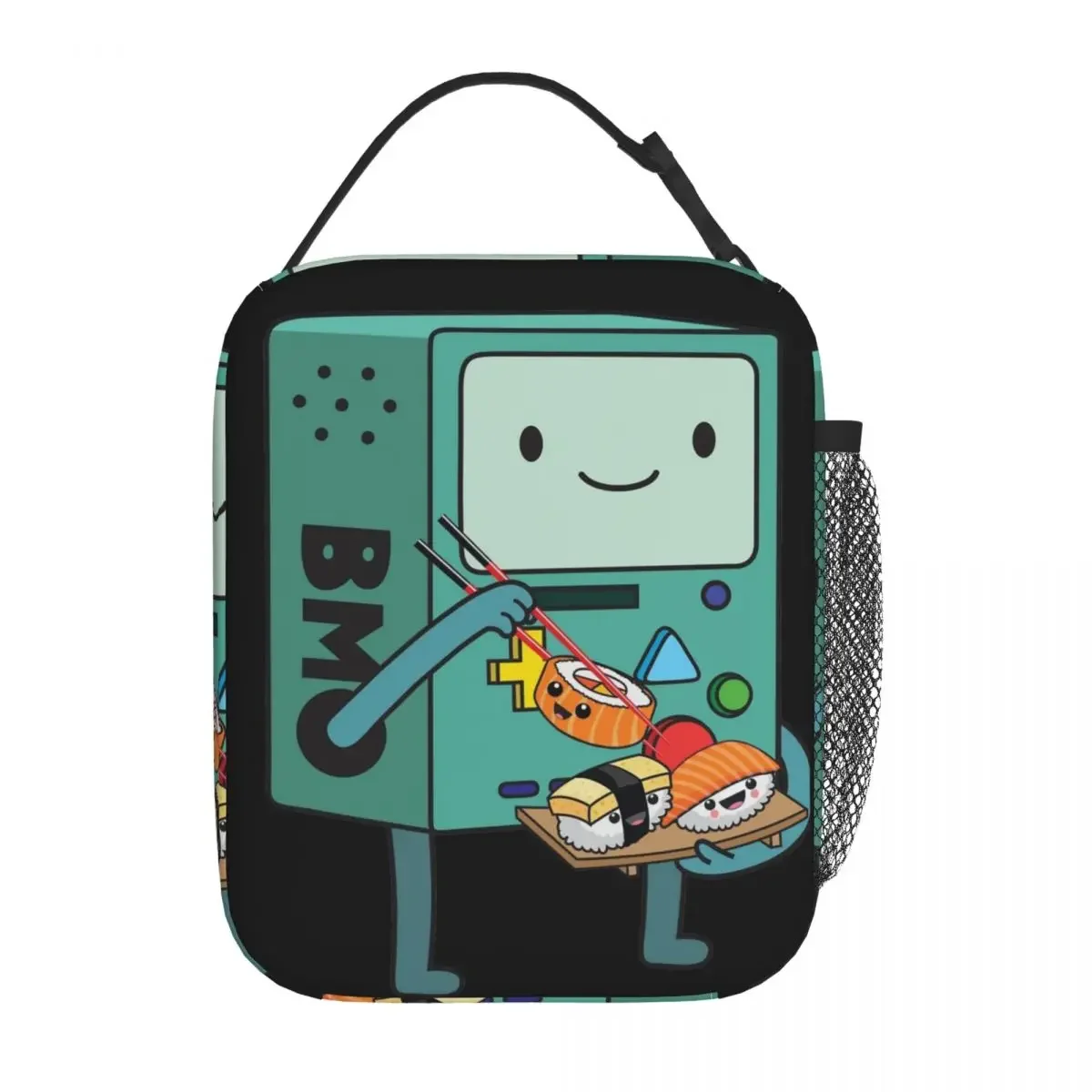 BMO Sushi Adventure Times Insulated Lunch Bags Cooler Bag Meal Container Large Tote Lunch Box Bento Pouch School Travel