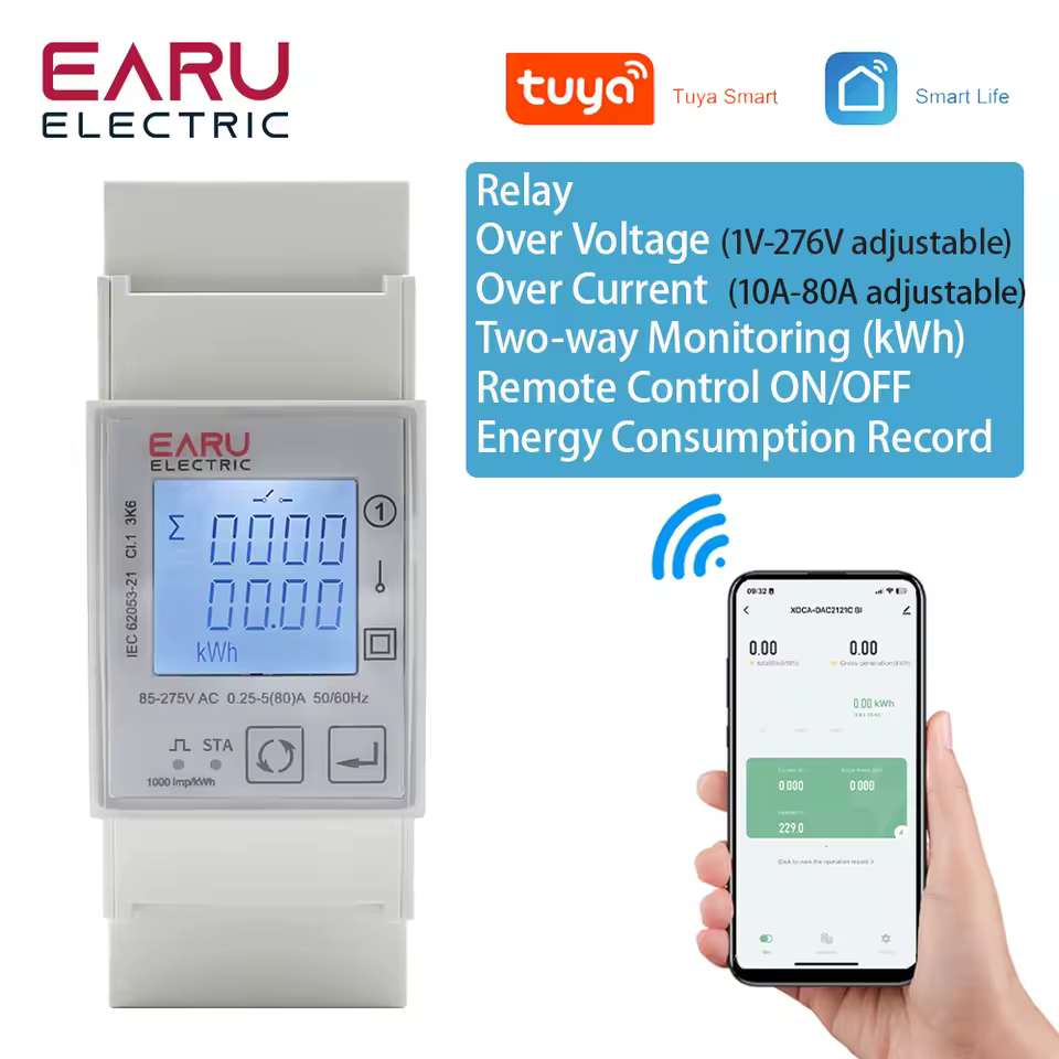 Tuya Wifi Zigbee 110V 220V 80A S