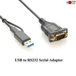 USB to RS232 Serial Adapter with FT232 Chipset USB to RS232 DB9 Male Converter Cable for Windows 11,10, 8, 7, Vista, XP