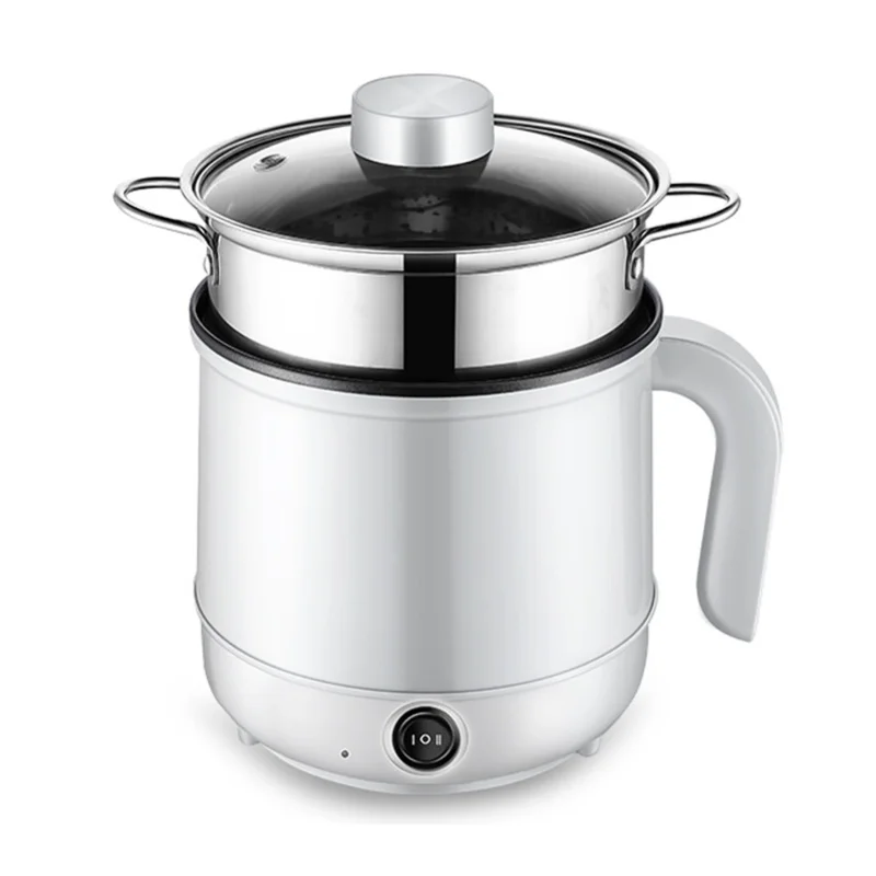 Aoresac Hot Pot Electric with Steamer/1.7L Ramen Cooker/Electric Pot for Soup and Egg/Electric Cooker with Dual Power Control