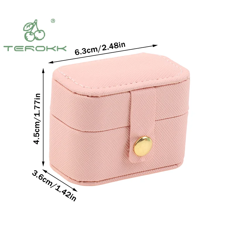 

Mini Portable Jewelry Storage Bag Travel Simple Leather Or Velvet Ring Necklace Earrings Storage Box Organizer Display Gift Box
