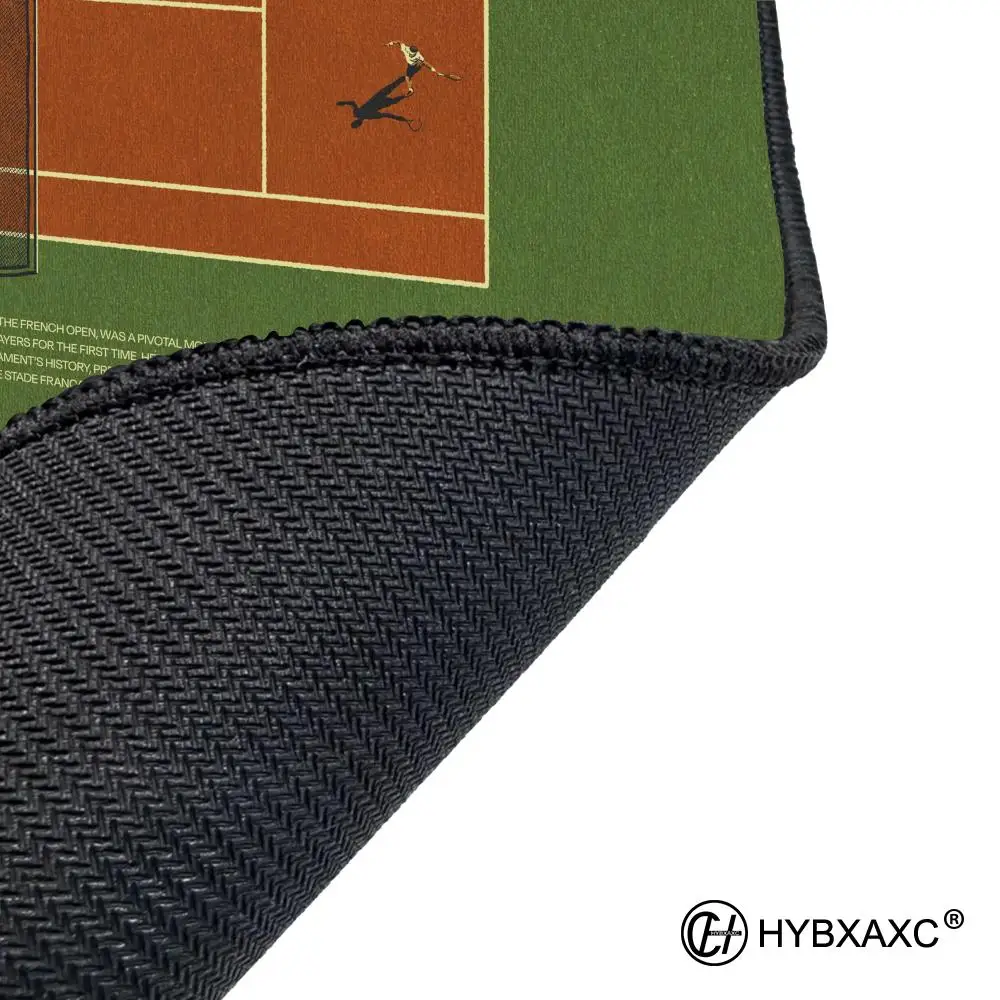 Tennis Court Themed Sports Mouse Pad Large Computer Office Game Table Mat Rubber Anti-Slip Gaming Keyboard HYBXAXC Big Desk Pad