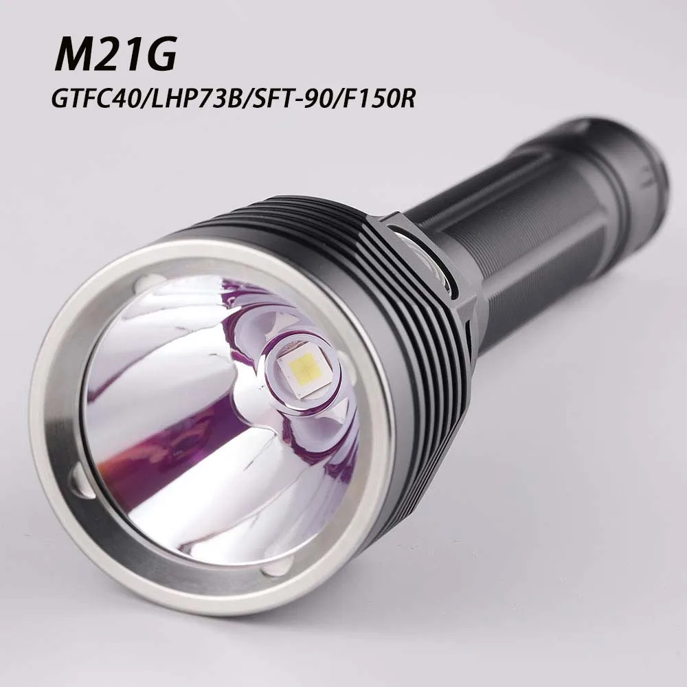 Convoy M21G 2×21700 Flashlight GT FC40 SFT-90 LHP73B F150R High Power Search Torch Tail + Side Switch Outdoor Flashlight