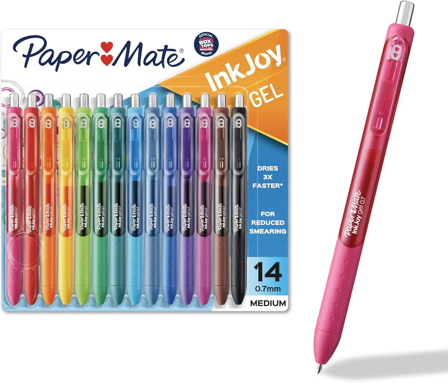 

Vibrant Gel Pens Set of 14 - Smooth 0.7mm Medium Point for Writing and Sketching in Assorted Colors