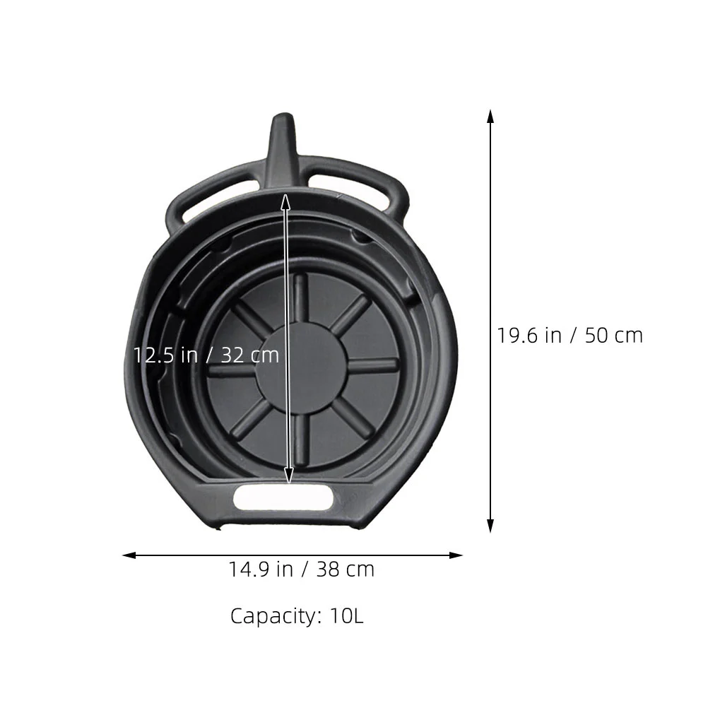 Oil Drain Pan Waste Engine Oil Collector Oil Drip Tray with 3 Handles Car Maintenance and Repairing Oil Collect Basin