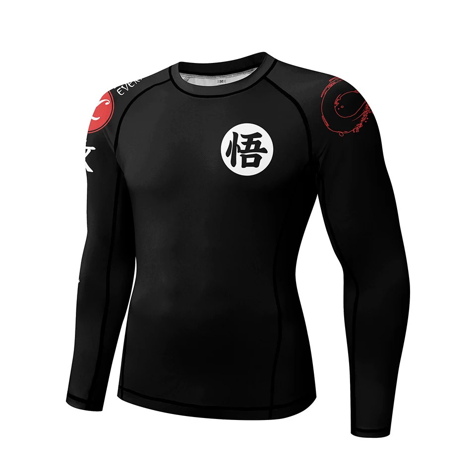 Kimono Jiu Jitsu Mma T-shirt + spodnie Rashguard dla mężczyzn 4 sztuk/garnitury Muay thai MMA spodenki Bjj Gi Rashguard koszulki bokserskie strój