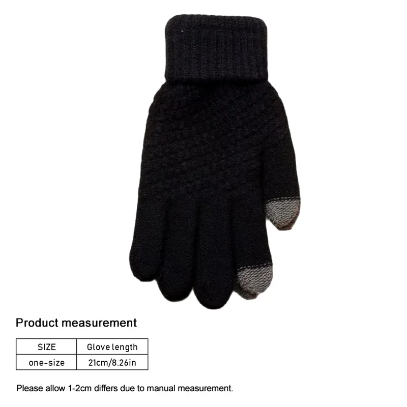 Gloves Cashmere Knitted Thick Warm Touch Screen Autumn Winter Fashion Outdoor Cycling Skiing for Womens