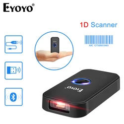 Eyoyo-escáner de código de barras portátil EY-009L, lector de código de barras láser 1D con cable USB/2,4G, inalámbrico/Bluetooth, escaneo rápido para tienda minorista